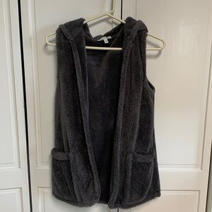 Hooded fleece vest